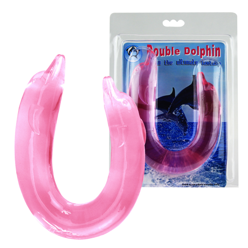 Double Dolphin Alat Sex Dildo Silikon
