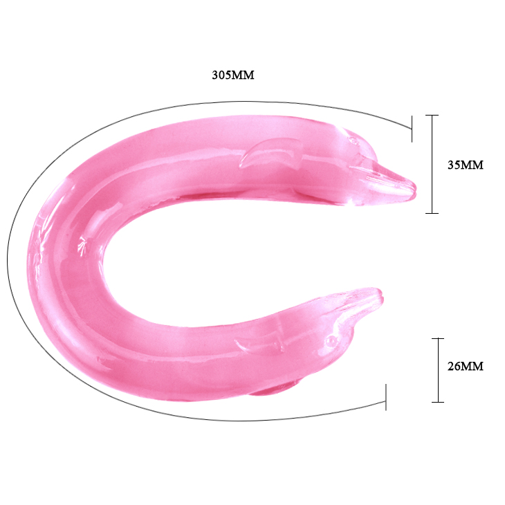 Double Dolphin Alat Sex Dildo Silikon