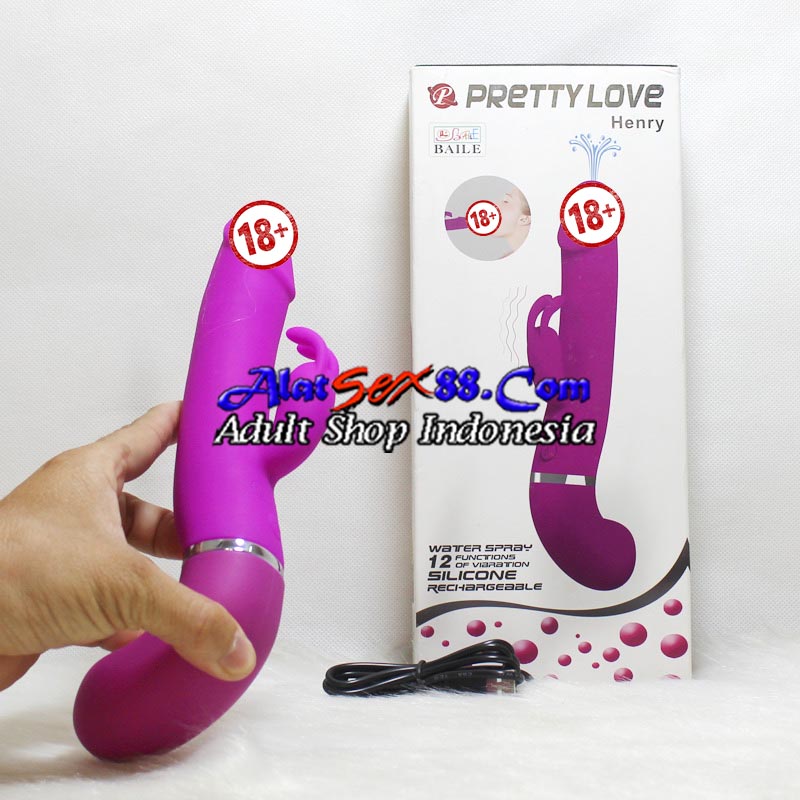 Alat Sex Wanita Pretty Love Henry Vibrator Water Spray