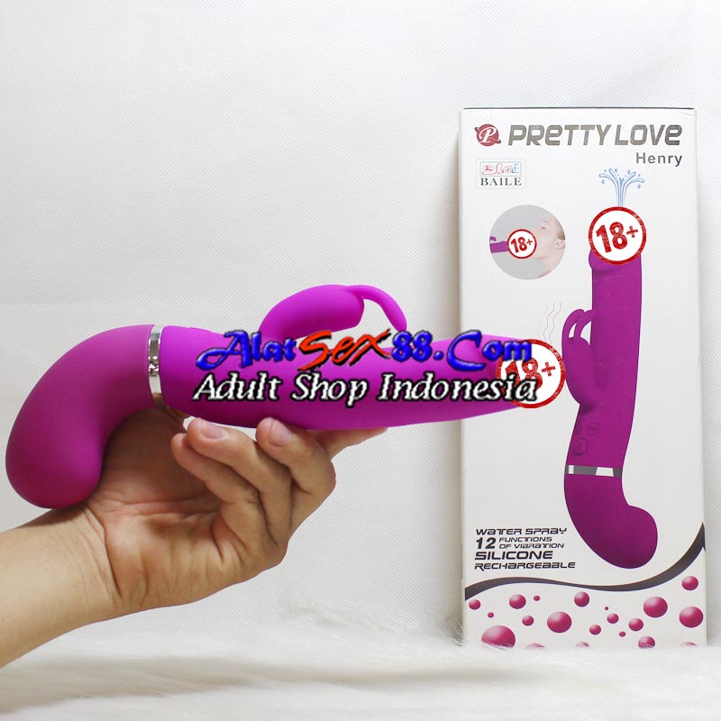 Alat Sex Wanita Pretty Love Henry Vibrator Water Spray