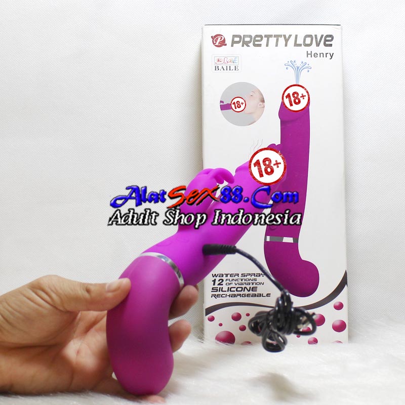 Alat Sex Wanita Pretty Love Henry Vibrator Water Spray