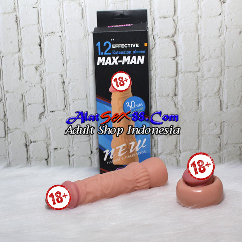 MaxMan 30mm Condom Silicone 1.2" Extension Sleeve Biru