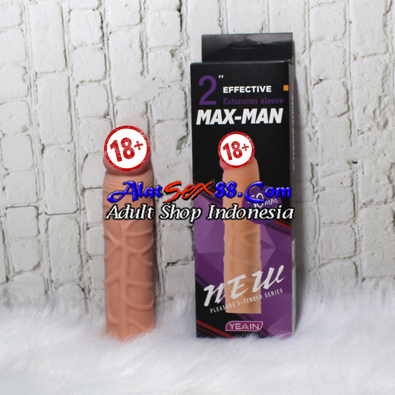 MaxMan 50mm Condom Silicone Extension Penis Sleeve Ungu 