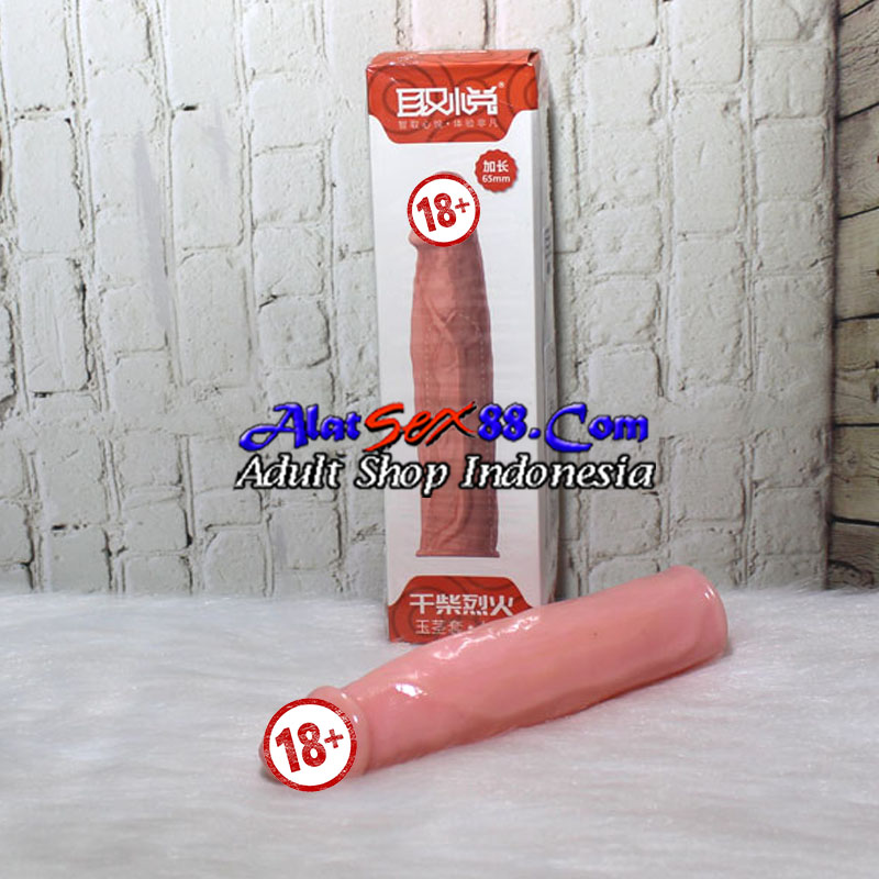 Alat Sex Kondom Silikon Penis Sleeve Condom 6.5inch
