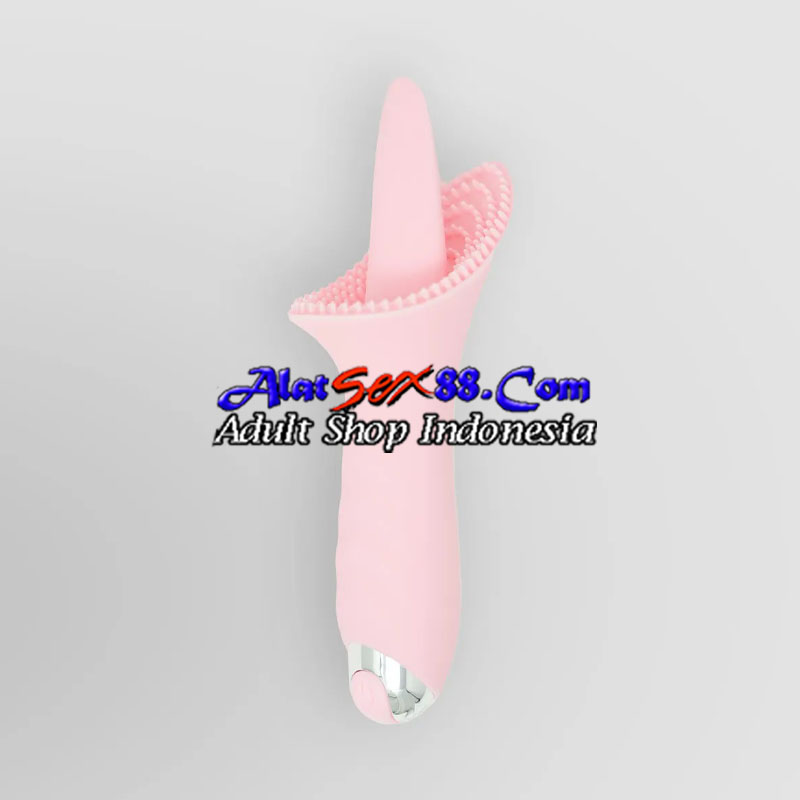 Alat Sex Wanita Vibrating Cunnilingus Massager Tongue