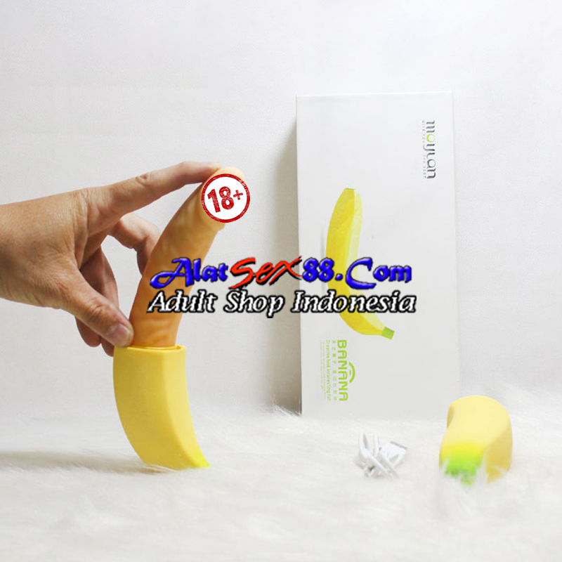 Alat Sex Wanita Handheld Banana Dildo Vibrating 7 Mode